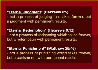 EVERLASTING PUNISHMENT IS TRUE – ENDLESS TORMENT IS NOT